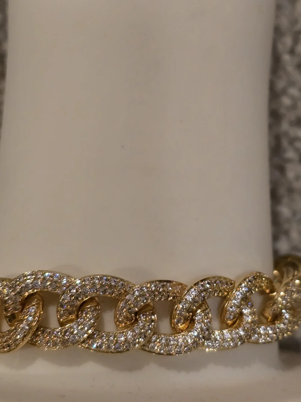 22kgp Dubai Gold-Tone Pavé Cuban Link Bracelet - Women Jewelry